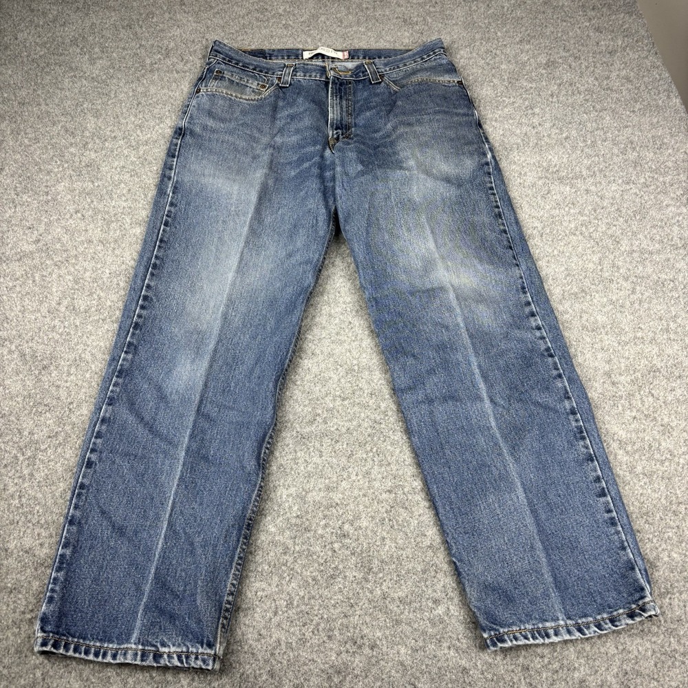 Levi's‎ 550 Jeans Mens 34x30 Relaxed Fit Y2K Medium Wash Classic Blue Denim Zip